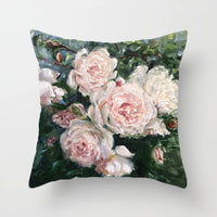 HKM-338899 Nordic Minimalist Corolla Red Rose Decorative Peach Skin Pillowcase