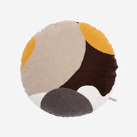 HKM-338963 Geometric Color Block Embroidery Pillow - Modern Minimalist Cushion for Living Room