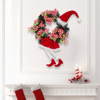 HKM-338963 Long Leg Elf Decorative Garland with Lights for Christmas Tree and Door Hanging