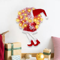 HKM-338963 Long Leg Elf Decorative Garland with Lights for Christmas Tree and Door Hanging