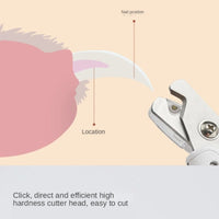 HKM-339027 LED Pet Nail Clipper with Built-in File and Safety Baffle for Easy and Precise Trimming
