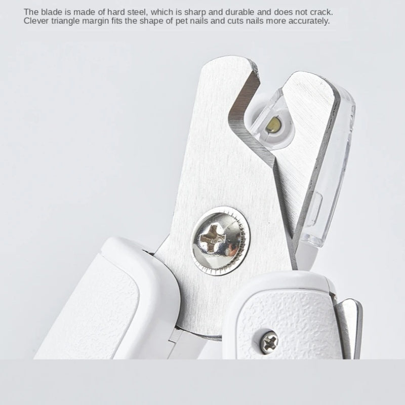 HKM-339027 LED Pet Nail Clipper with Built-in File and Safety Baffle for Easy and Precise Trimming