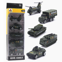 HKM-339091 Diecast Alloy Engineering Truck and Fire Fighting Model Vehicles - 1/64 Scale Miniature Toy Set for Kids