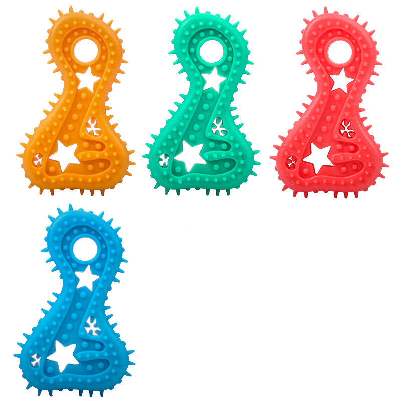 HKM-339283 Durable Rubber Chew Toy for Small Dogs - Teeth Cleaning and Training Essential