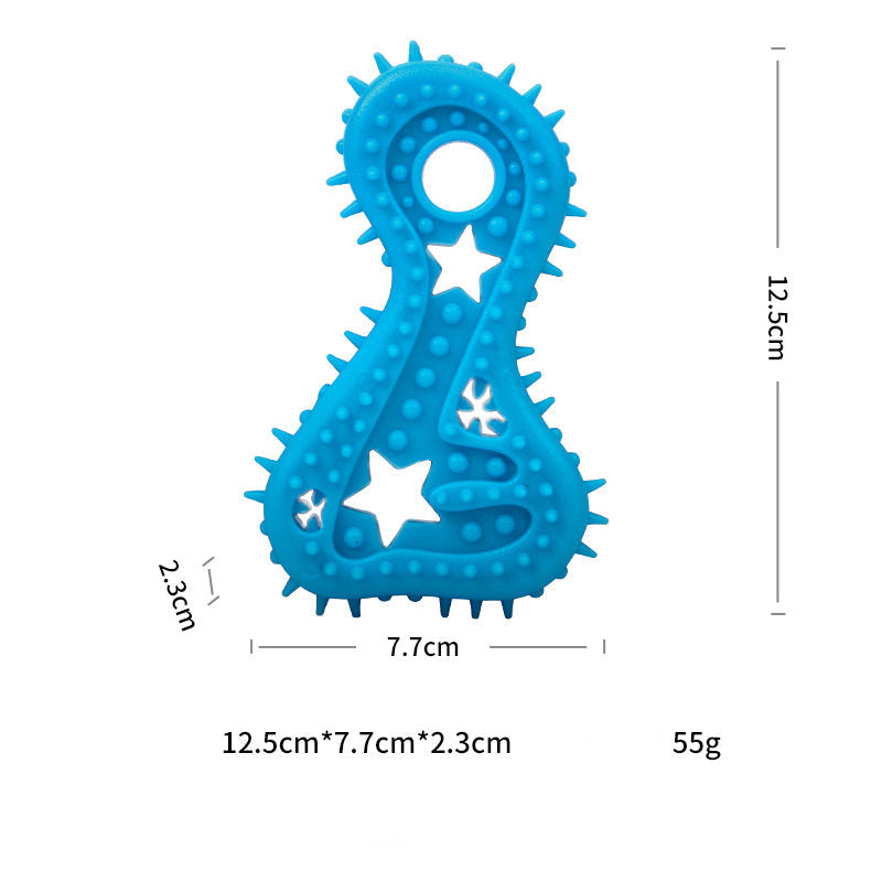 HKM-339283 Durable Rubber Chew Toy for Small Dogs - Teeth Cleaning and Training Essential