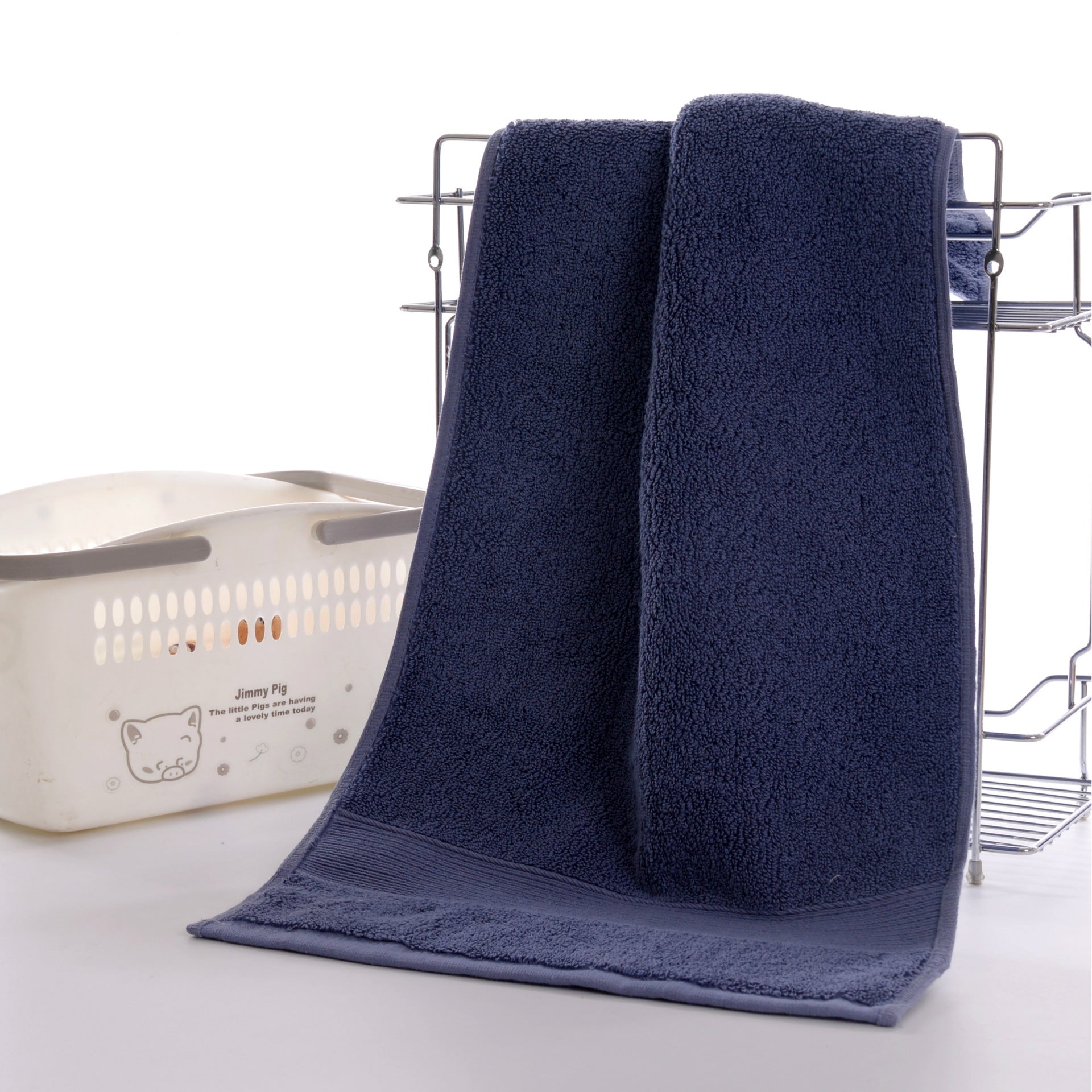HKM-339411 Absorbent Cotton Towel – Quick Drying, Random Colors, 36 x 76 cm