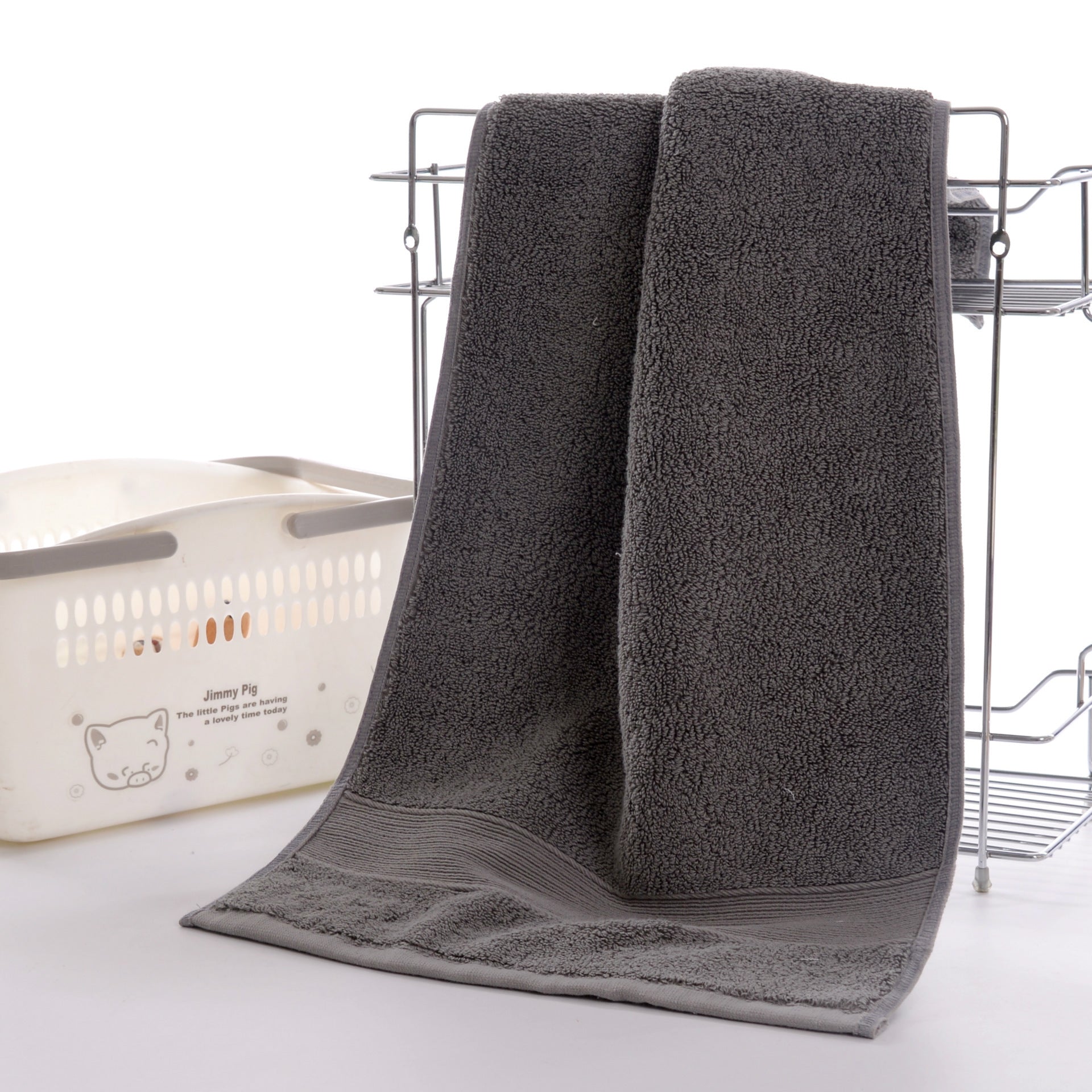 HKM-339411 Absorbent Cotton Towel – Quick Drying, Random Colors, 36 x 76 cm