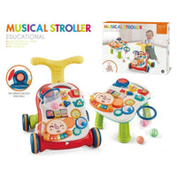 HKM-339475 Toddler Musical Activity Car Walker Toy for Early Learning and Supportive Mobility