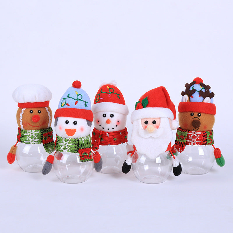 HKM-339603 Cute Christmas Candy Jar with Festive Lids for Treats and Gifts