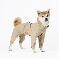 HKM-339603 Waterproof and Windproof Polyester Rush Suit in Off-White Moss Green
