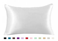 HKM-339667 Satin Ice Silk Pillowcase in Multiple Colors for Single Pillow, Soft Polyester & Mulberry Silk Blend