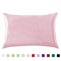 HKM-339667 Satin Ice Silk Pillowcase in Multiple Colors for Single Pillow, Soft Polyester & Mulberry Silk Blend