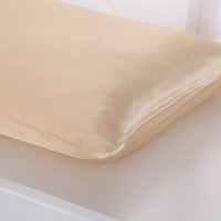 HKM-339667 Satin Ice Silk Pillowcase in Multiple Colors for Single Pillow, Soft Polyester & Mulberry Silk Blend