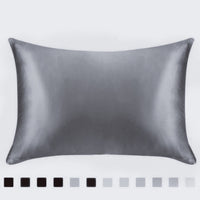 HKM-339667 Satin Ice Silk Pillowcase in Multiple Colors for Single Pillow, Soft Polyester & Mulberry Silk Blend