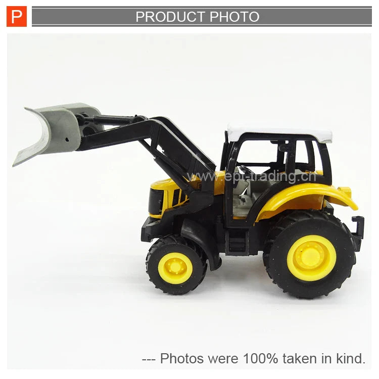 HKM-339795 Miniature Metal Diecast Farm Tractor Truck Pull Back Toy for Kids 2-7 Years