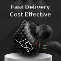 HKM-340051 In-Ear Subwoofer Headphones with 3.5mm L-Bend Plug and Medical Grade Silicone Sleeves