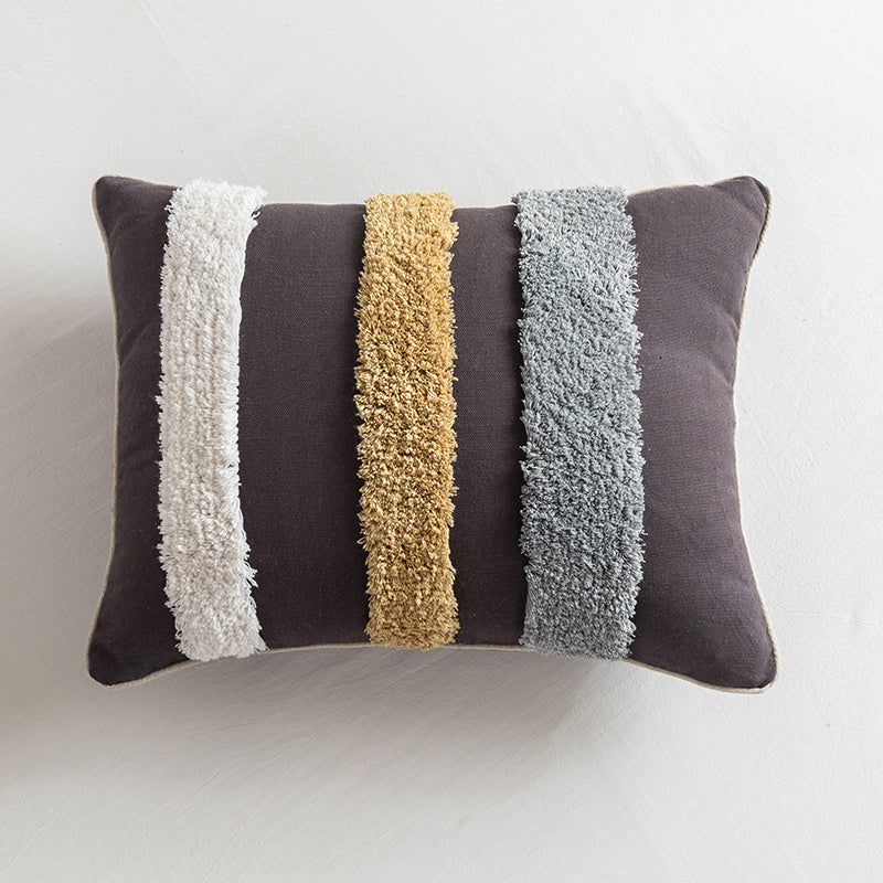 HKM-340051 Three-Dimensional Cotton Tufted Pillowcase with Invisible Zipper and Easy Care Instructions