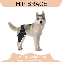 HKM-340307 Pet Dog Leg Fracture Support Gear - Neoprene Protective Thigh Sleeve in Black, Available in S, M, L, XL