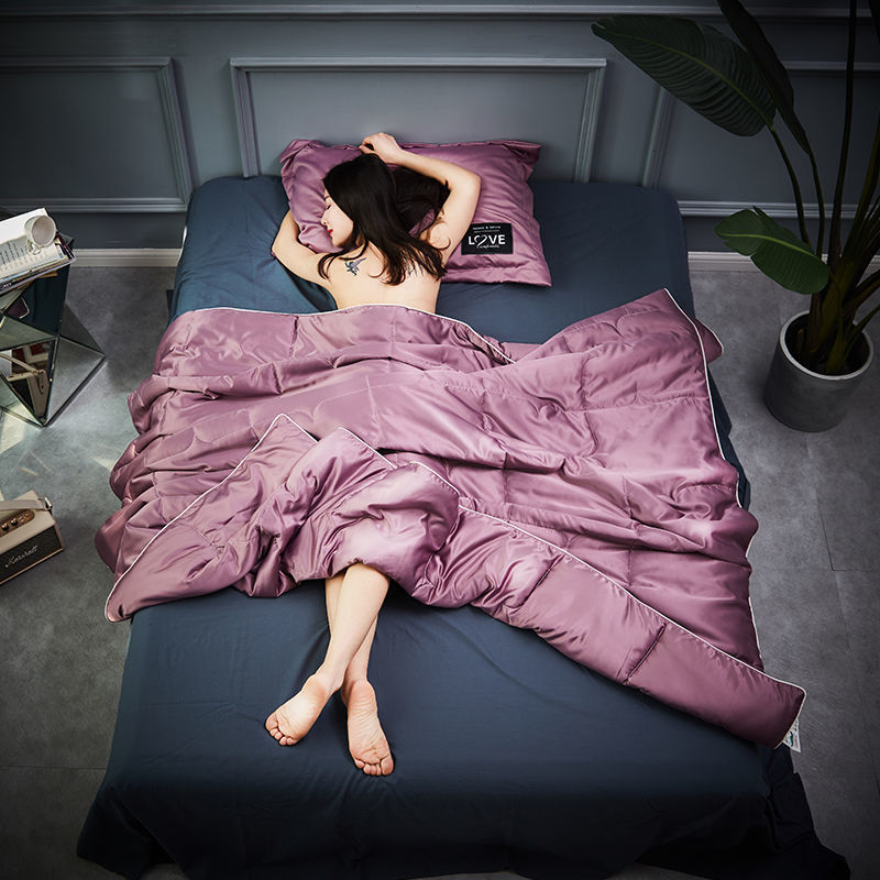 HKM-340307 Washed Silk Ice Silk Summer Quilt for Single and Double Beds in Multiple Colors