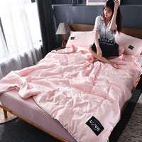 HKM-340307 Washed Silk Ice Silk Summer Quilt for Single and Double Beds in Multiple Colors