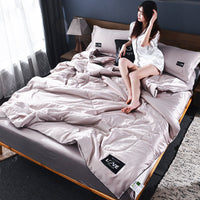 HKM-340307 Washed Silk Ice Silk Summer Quilt for Single and Double Beds in Multiple Colors