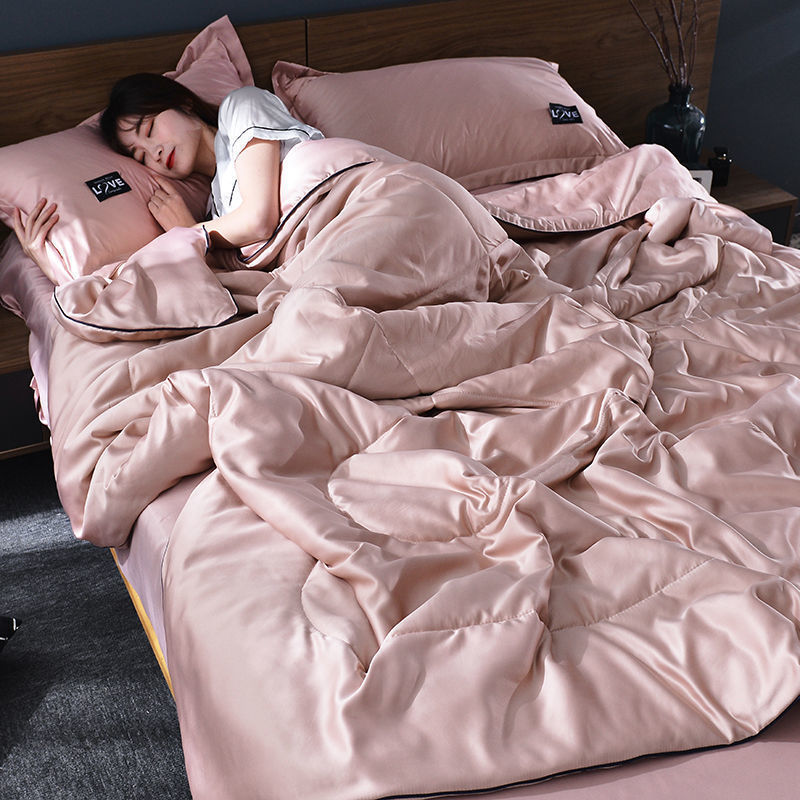 HKM-340307 Washed Silk Ice Silk Summer Quilt for Single and Double Beds in Multiple Colors