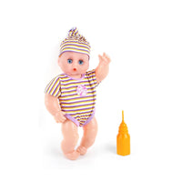 HKM-340627 12 Inch Mini Doll with Foldable Stroller for Girls, Battery Operated Musical Toy, Reborn Doll