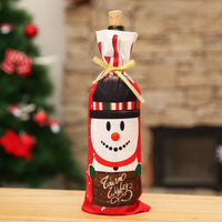 HKM-340755 Red Handmade Christmas Wine Gift Box with Snowman and Elk Designs, 34x12.5cm