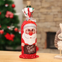 HKM-340755 Red Handmade Christmas Wine Gift Box with Snowman and Elk Designs, 34x12.5cm