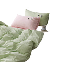 HKM-340819 Big Eyes Cotton Washed Bed Sheet Set in Modern Simplicity - Available in Multiple Sizes