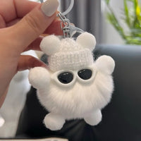 HKM-340819 Small Plush Animal Keychain Pendant for Bags and Car Keys - Cute Gift for Kids and Adults