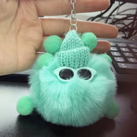 HKM-340819 Small Plush Animal Keychain Pendant for Bags and Car Keys - Cute Gift for Kids and Adults