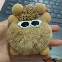 HKM-340819 Small Plush Animal Keychain Pendant for Bags and Car Keys - Cute Gift for Kids and Adults