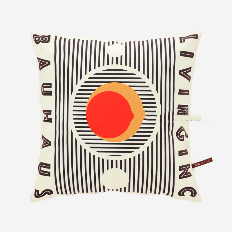 HKM-340947 Bauhaus Square Cushion Pillow for Living Room or Bay Window, 45x45cm, Lightweight Design