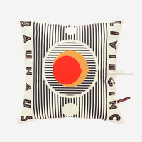 HKM-340947 Bauhaus Square Cushion Pillow for Living Room or Bay Window, 45x45cm, Lightweight Design