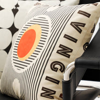 HKM-340947 Bauhaus Square Cushion Pillow for Living Room or Bay Window, 45x45cm, Lightweight Design