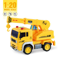 HKM-340947 Friction Powered 1:20 Engineering Truck Toy for Kids - Diecast Plastic Vehicle