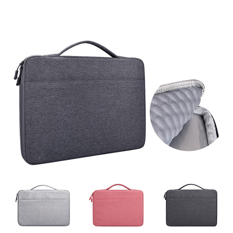 HKM-341011 Laptop Sleeve Shoulder Bag - Oxford Cloth Protective Cover for 15.4, 15.6, and 13.3 Inch Devices in Dark Gray, Hemp Gray, and Beauty Powder