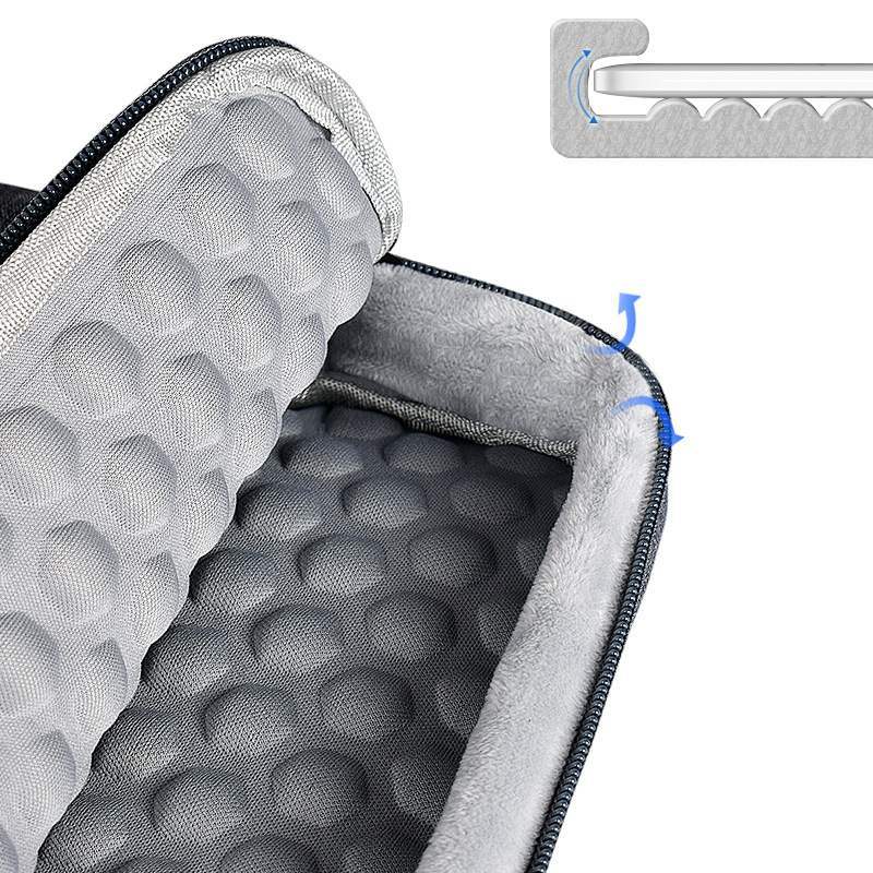 HKM-341011 Laptop Sleeve Shoulder Bag - Oxford Cloth Protective Cover for 15.4, 15.6, and 13.3 Inch Devices in Dark Gray, Hemp Gray, and Beauty Powder