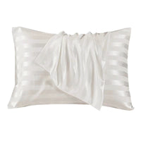 HKM-341139 Jacquard Satin Stripe Envelope Pillowcase Set - Soft Polyester Fiber, Multiple Sizes Available