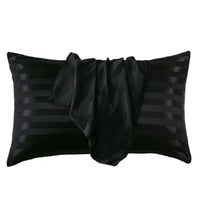 HKM-341139 Jacquard Satin Stripe Envelope Pillowcase Set - Soft Polyester Fiber, Multiple Sizes Available