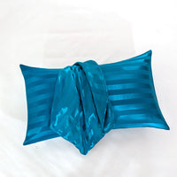 HKM-341139 Jacquard Satin Stripe Envelope Pillowcase Set - Soft Polyester Fiber, Multiple Sizes Available