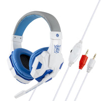 HKM-341203 Illuminated Wired Gaming Headset with Adjustable Microphone and Volume Control