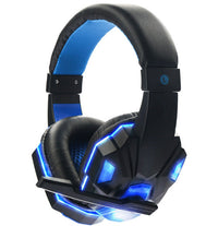 HKM-341203 Illuminated Wired Gaming Headset with Adjustable Microphone and Volume Control