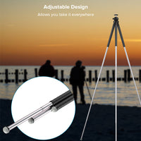 HKM-341203 Telescopic Tripod for Smartphones - 110CM Height, 7 Sections, High Elastic Rubber, Waterproof, Anti-Skid