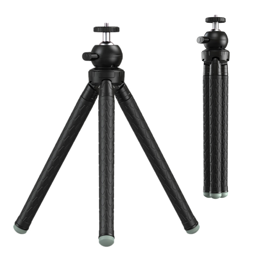 HKM-341203 Telescopic Tripod for Smartphones - 110CM Height, 7 Sections, High Elastic Rubber, Waterproof, Anti-Skid