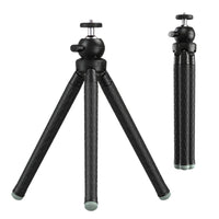 HKM-341203 Telescopic Tripod for Smartphones - 110CM Height, 7 Sections, High Elastic Rubber, Waterproof, Anti-Skid