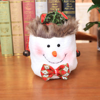 HKM-341267 Festive Drawstring Gift Bags - Snowman, Deer, and Old Man Designs - Perfect for Holidays and Celebrations