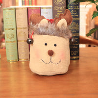 HKM-341267 Festive Drawstring Gift Bags - Snowman, Deer, and Old Man Designs - Perfect for Holidays and Celebrations