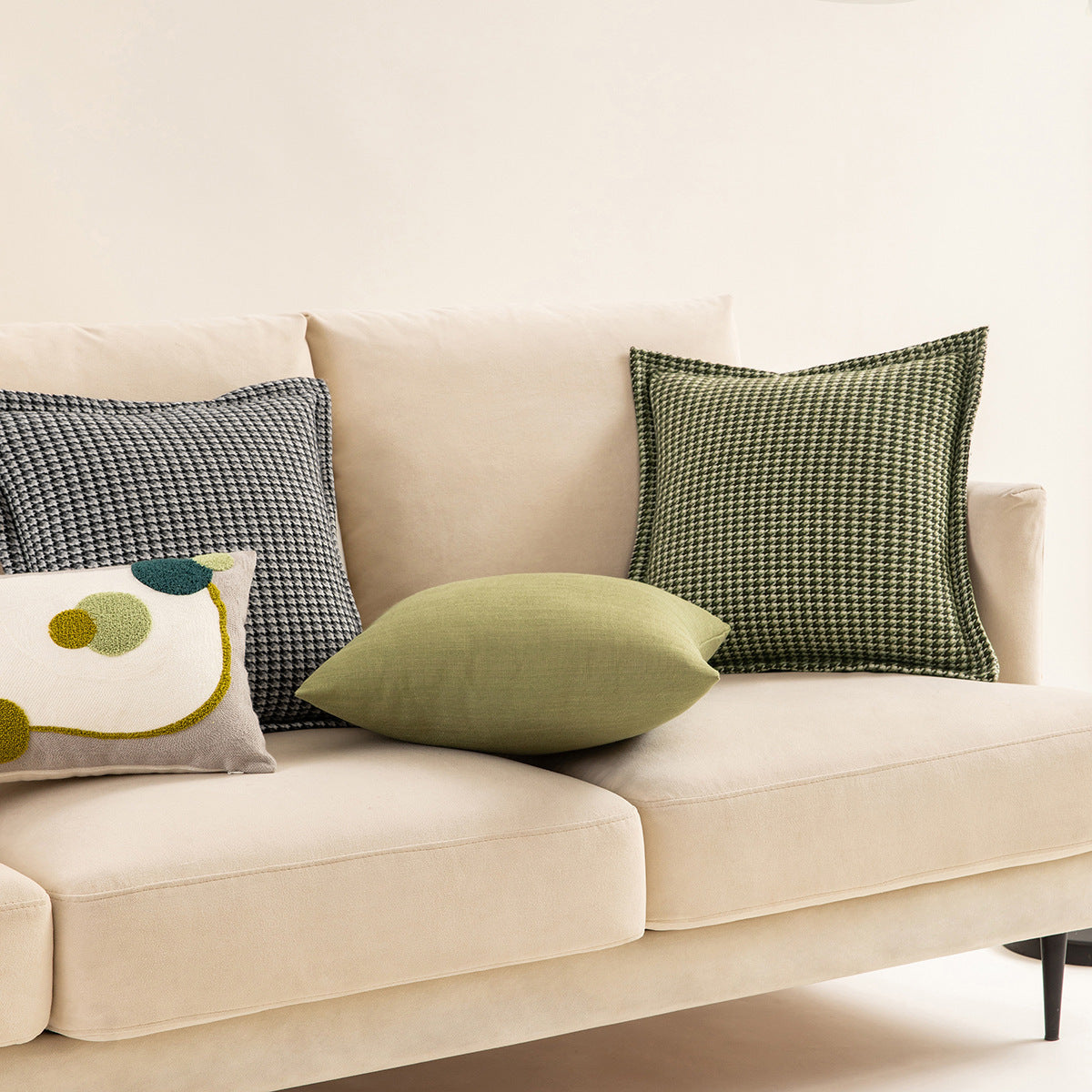 HKM-341267 Living Room Cotton Waist Pillow in Solid Colors